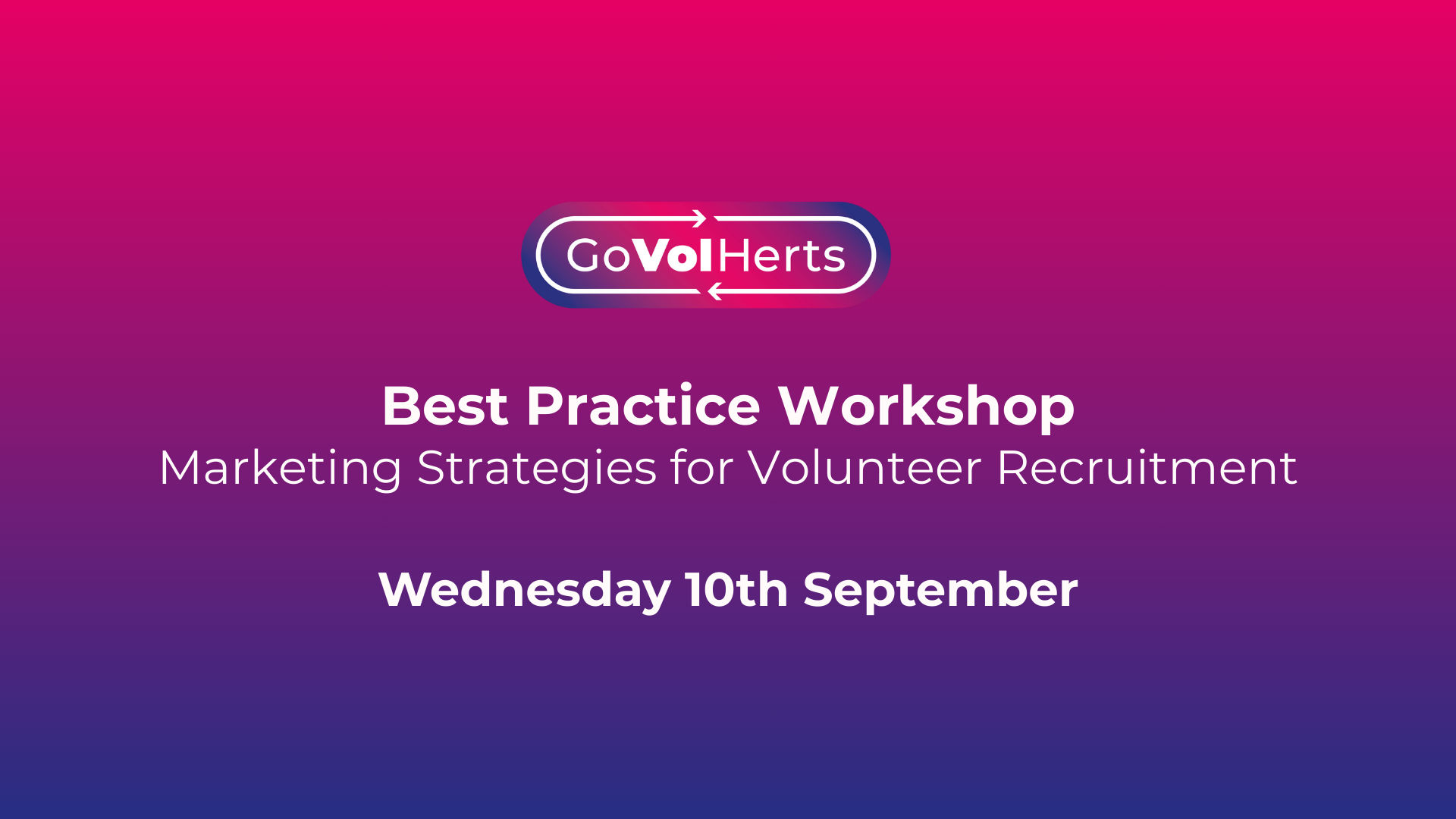 Best Practice Workshop: Marketing Strategies for Volunteer Recruitment