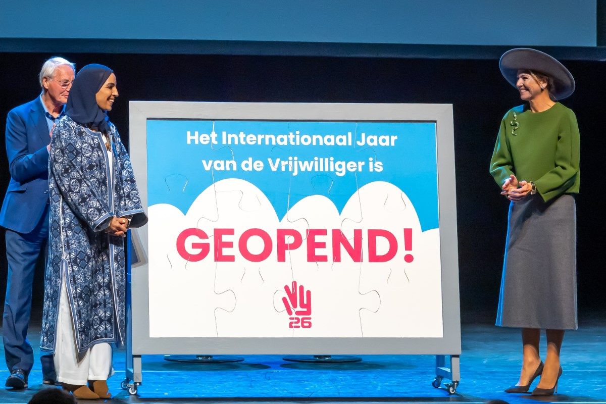 Opening internationaal jaar vrijwilliger koningin wijzer in vrijwillige inzet
