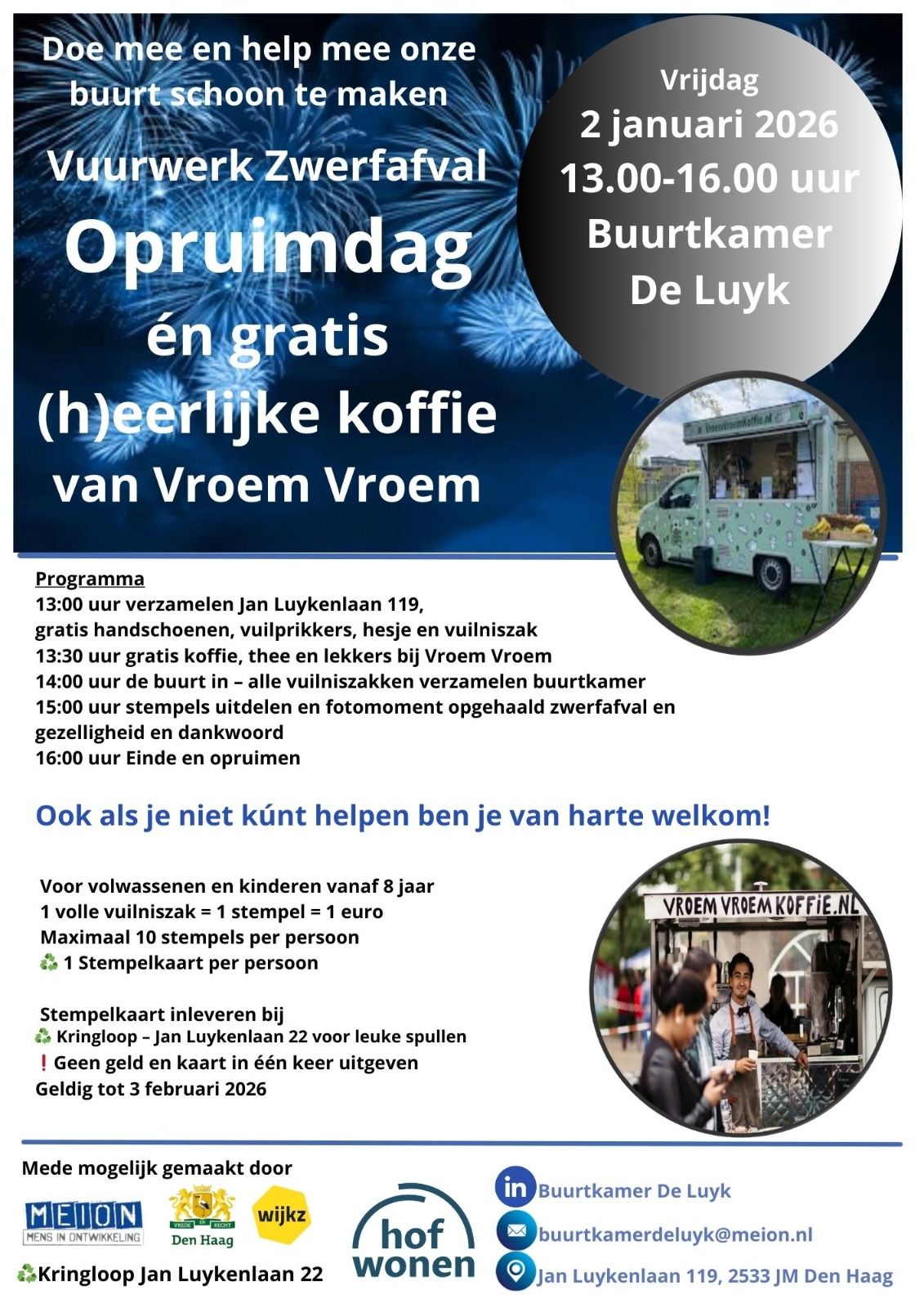 Vuurwerk-zwerfafval opruimen ism Kringloop Jan Luykenlaan 