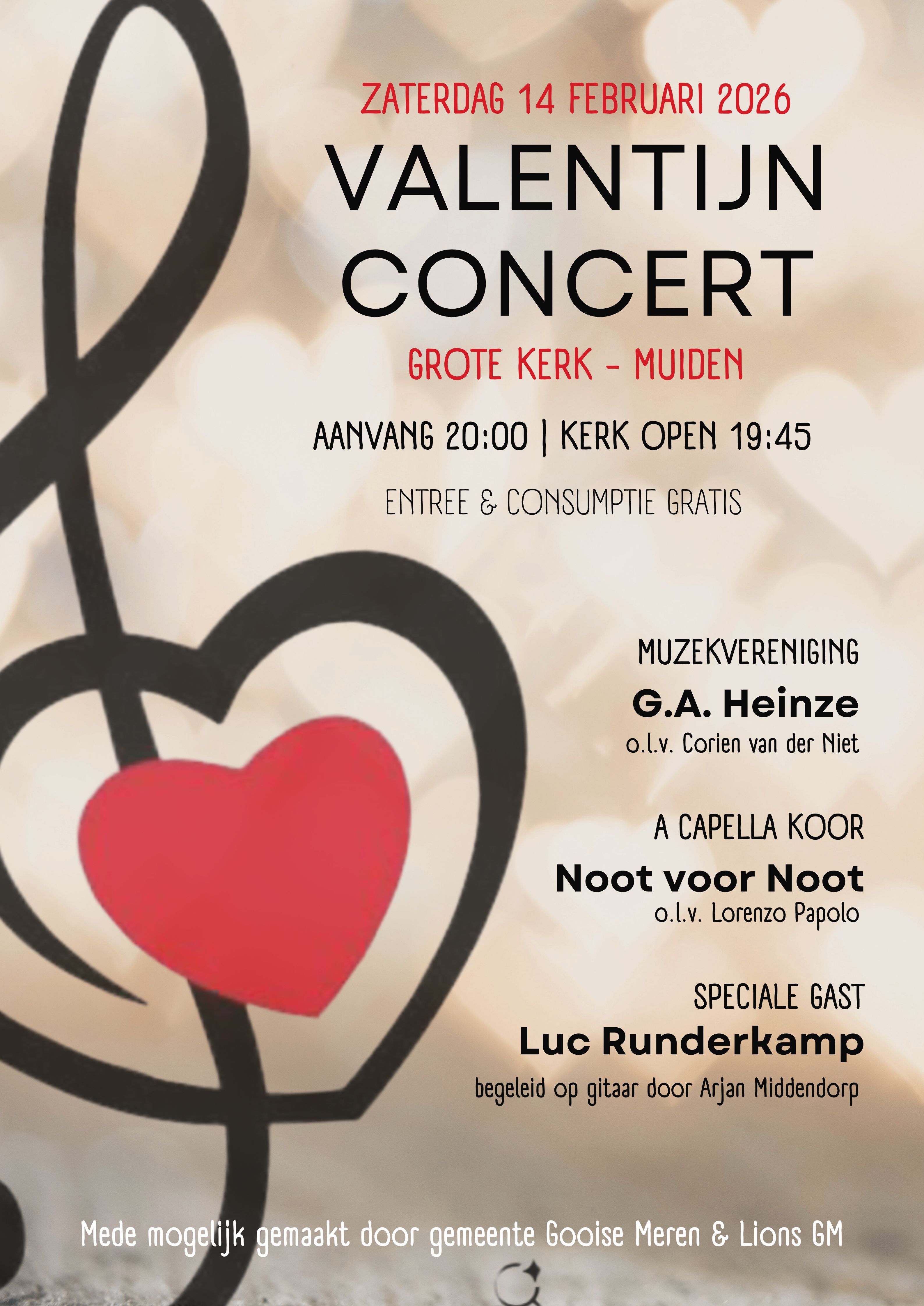 Valentijn Concert voor Vrijwilligers door Vrijwilligers!