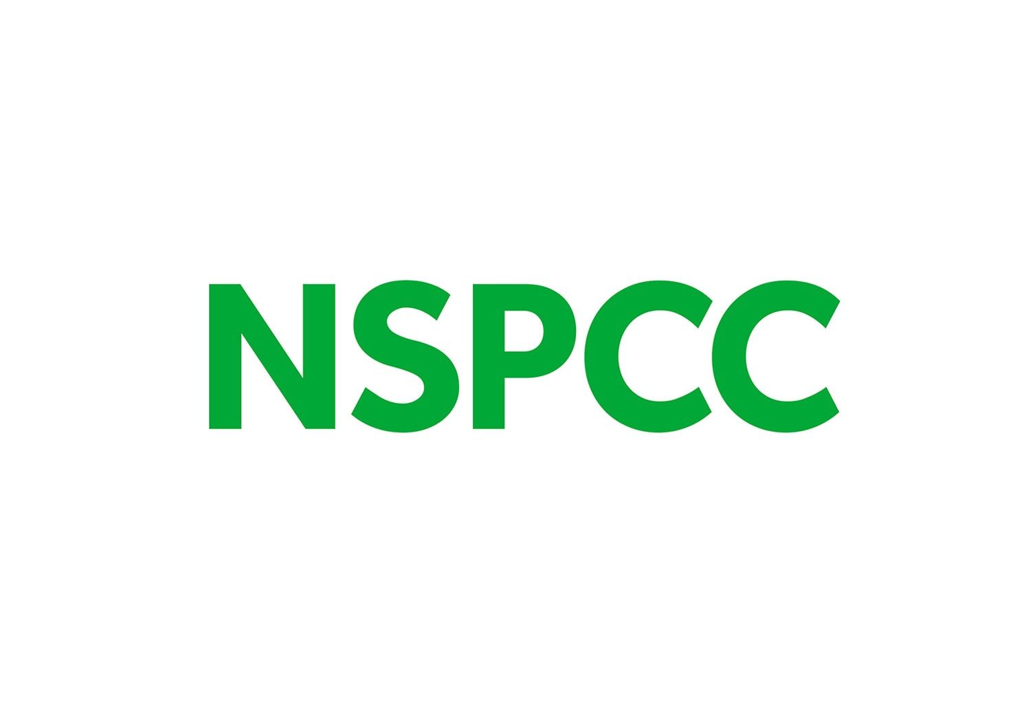 Green font displaying the letters NSPCC