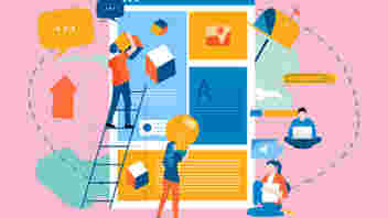 Individuals working but all connected.