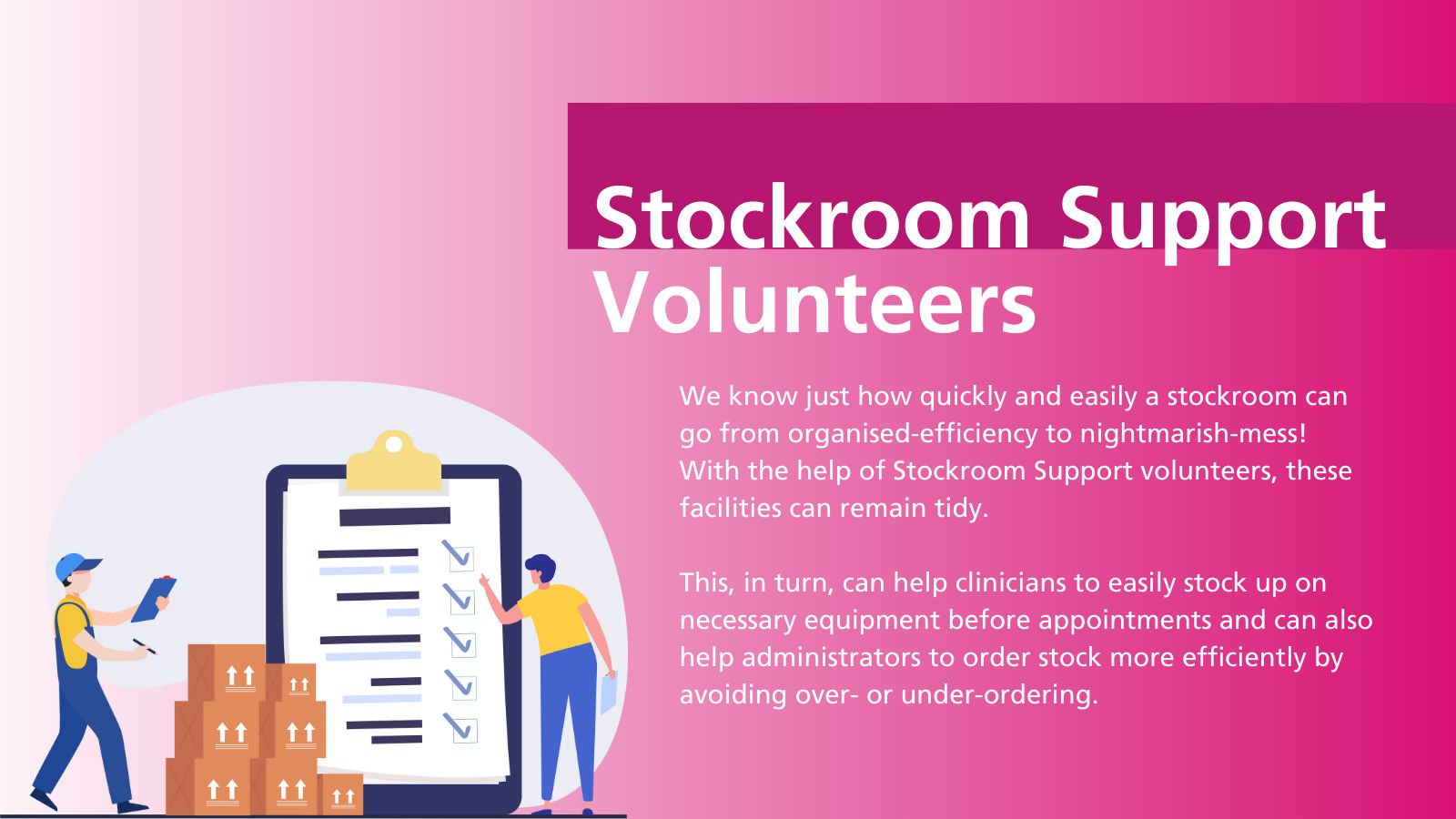 Stockroom Support Volunteer - Ogden Court Community Hospital, Wymondham