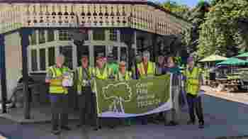 Friends of Pittville Green Space Volunteers working in Pittville Park
