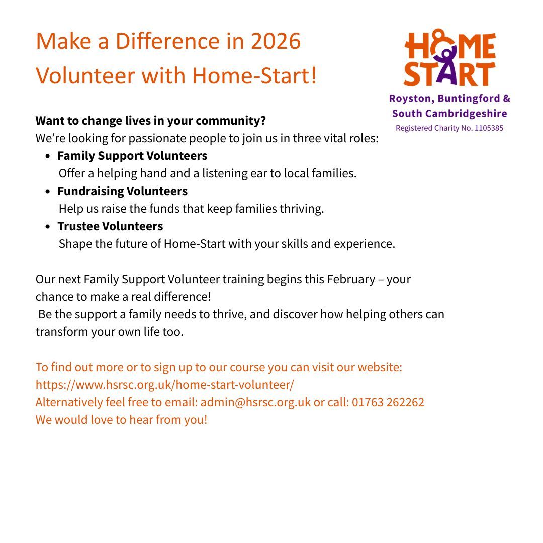 Family Support Volunteers, Trustee Volunteers and Fundraising Volunteers