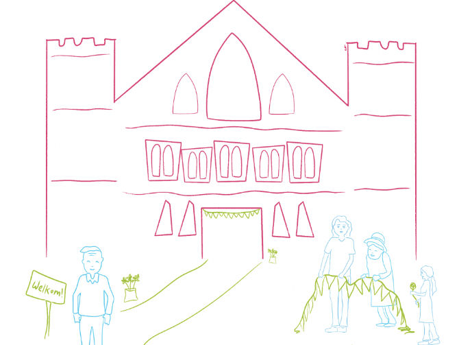 Kartrekker wijkfeest Paardenkathedraal