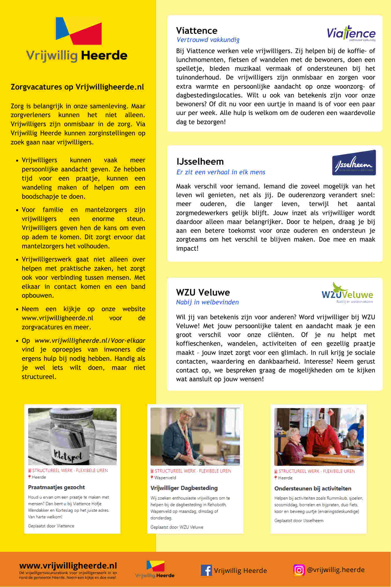 Schaapskooipagina, vacatures zorg