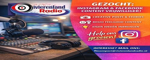 Vrijwilliger Social Media Instagram & Facebook – Rivierenland Radio