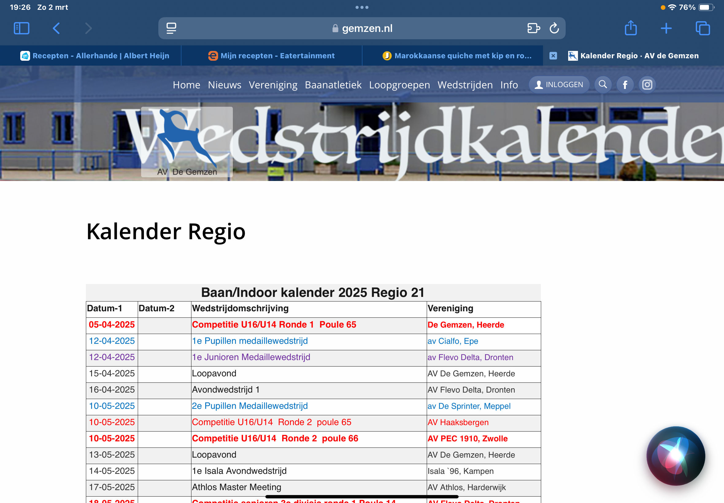 Secretaris uitwedstrijden jeugd