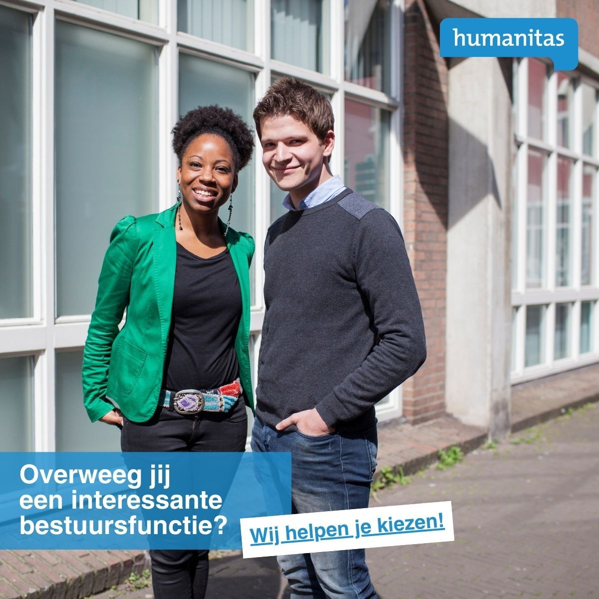 Humanitas District Zuidwest zoekt twee enthousiaste bestuursleden die het versch