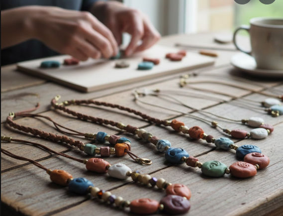 Samen kettingen maken bij onze dagbesteding