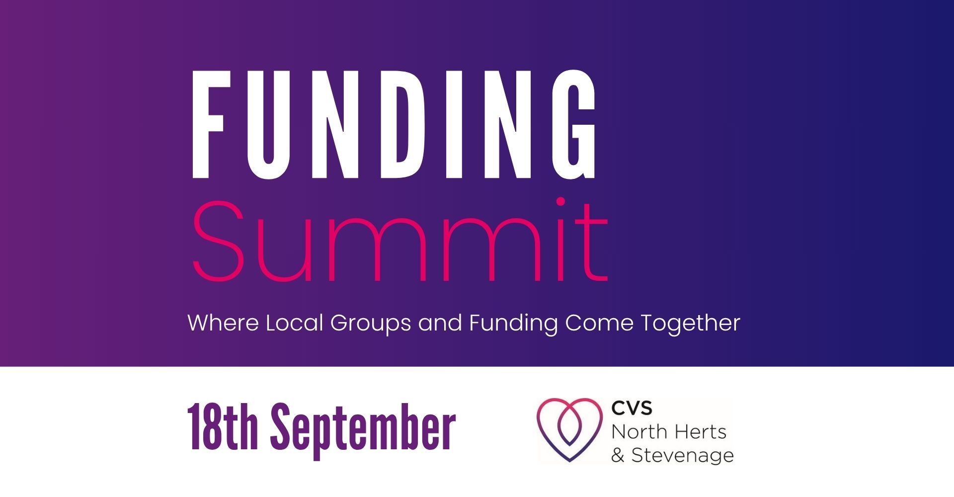 North Herts & Stevenage CVS Funding Summit 2025