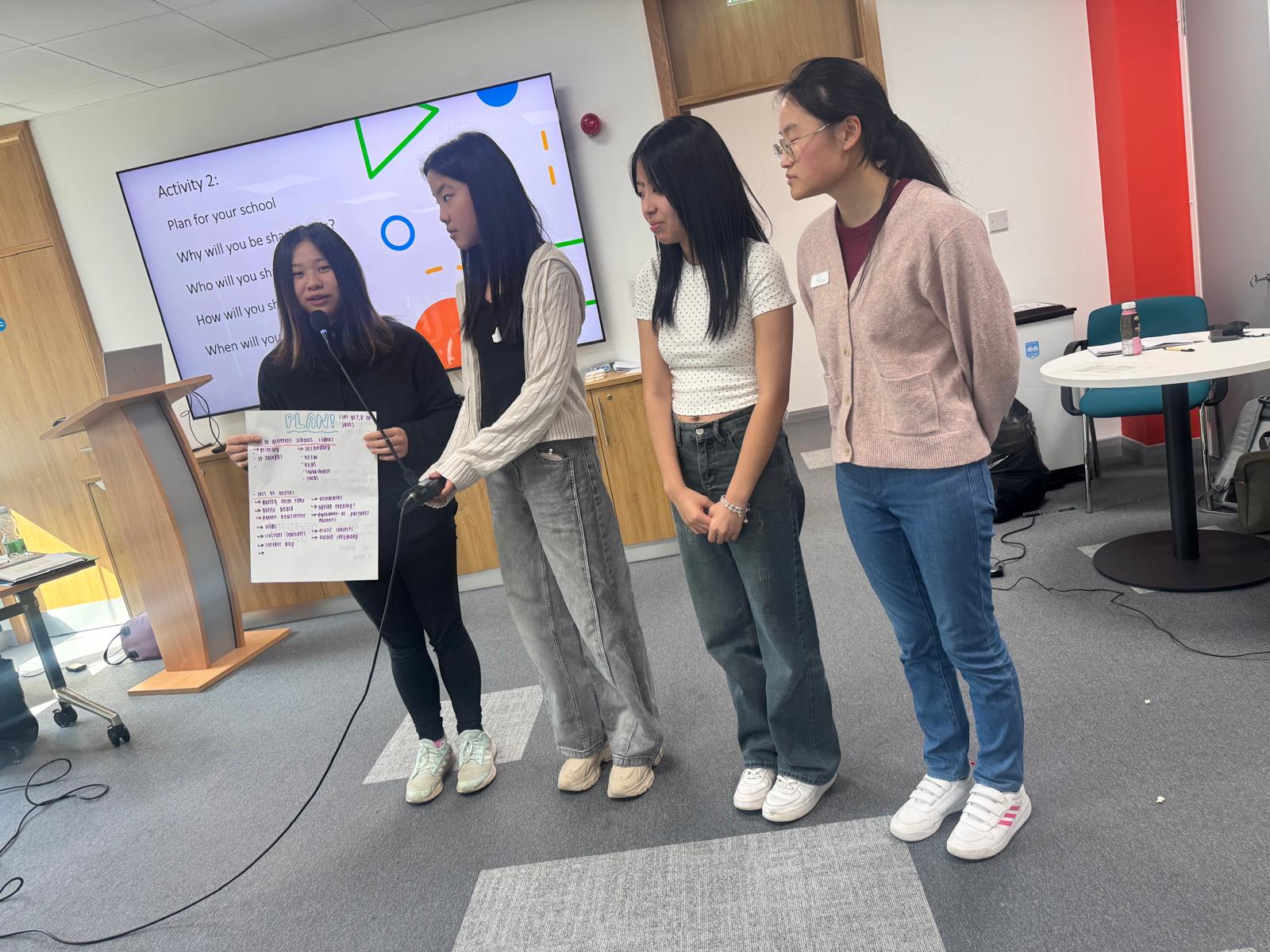 Young volunteers from Volunteering for Health programme present their vision and plans