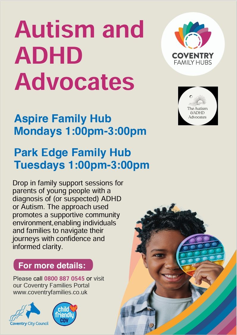SEND Support - ADHD/Autism - Family - Weekly Drop in - Aspire Family Hub