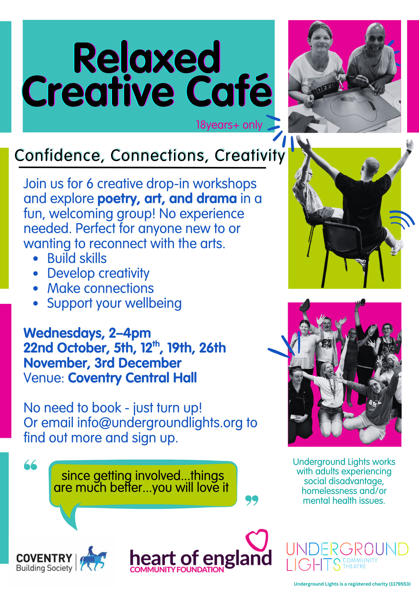 Relaxed Creative Café Workshops