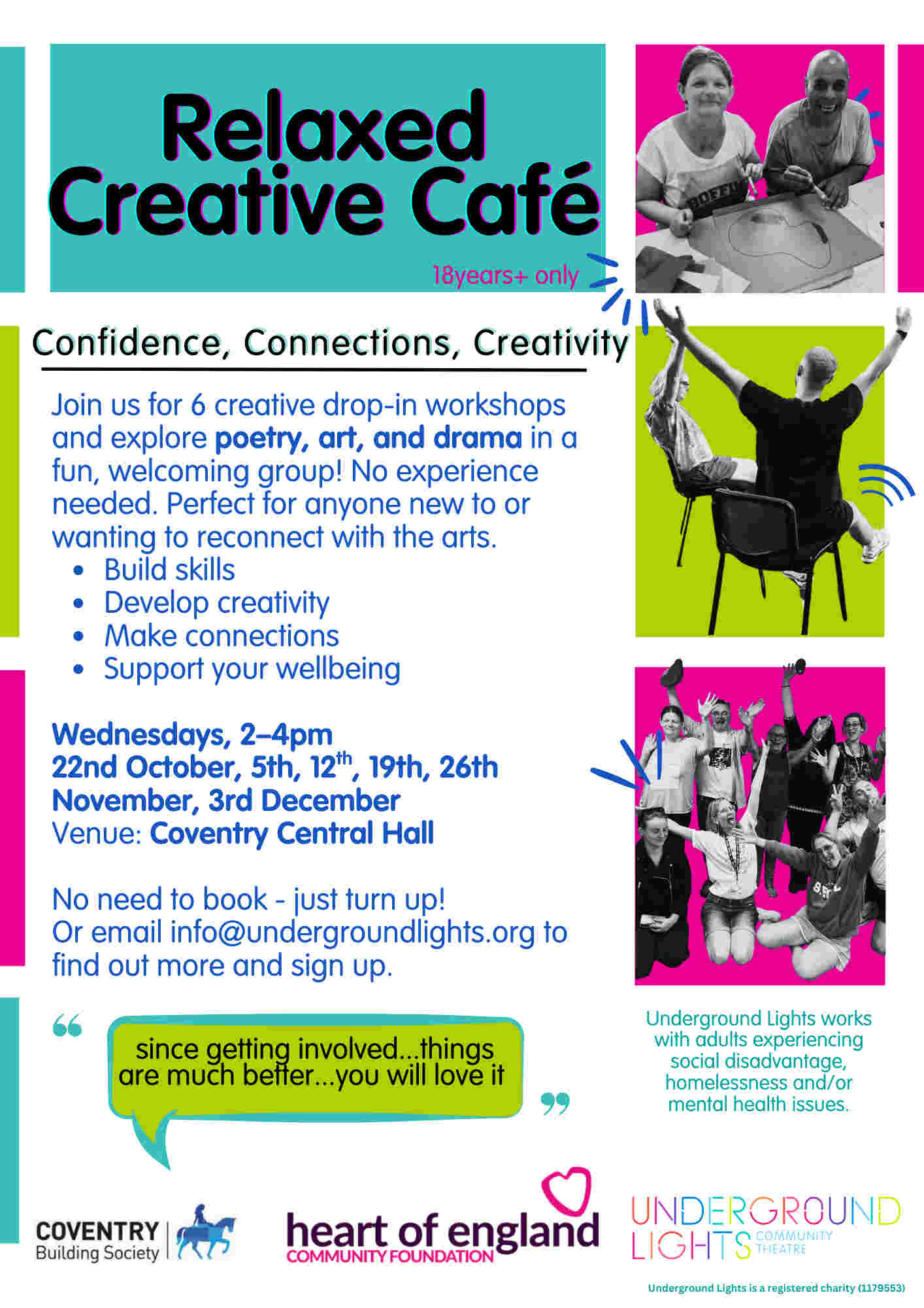 Relaxed Creative Café Workshops