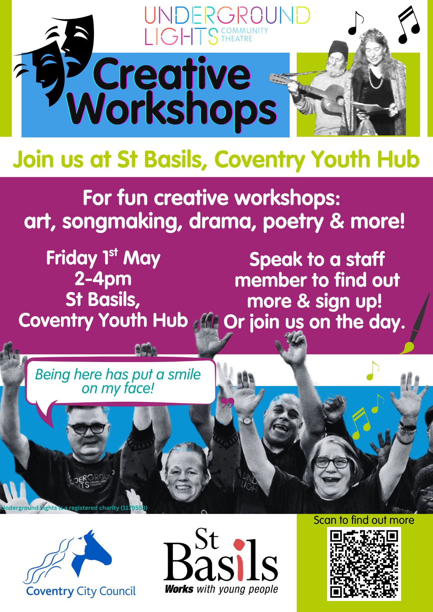 Creative Workshop for young people at St Basils, Coventry Youth Hub