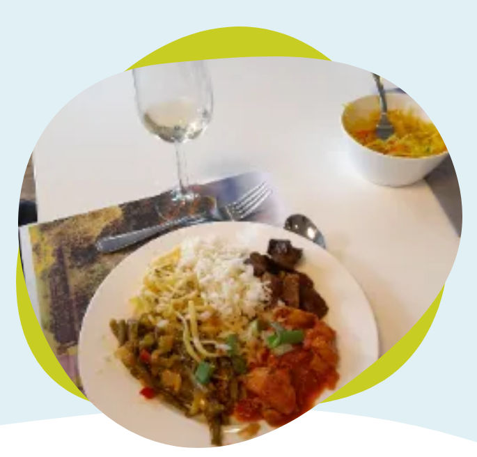 Vegetarische/vleesvervangende Indische maaltijd