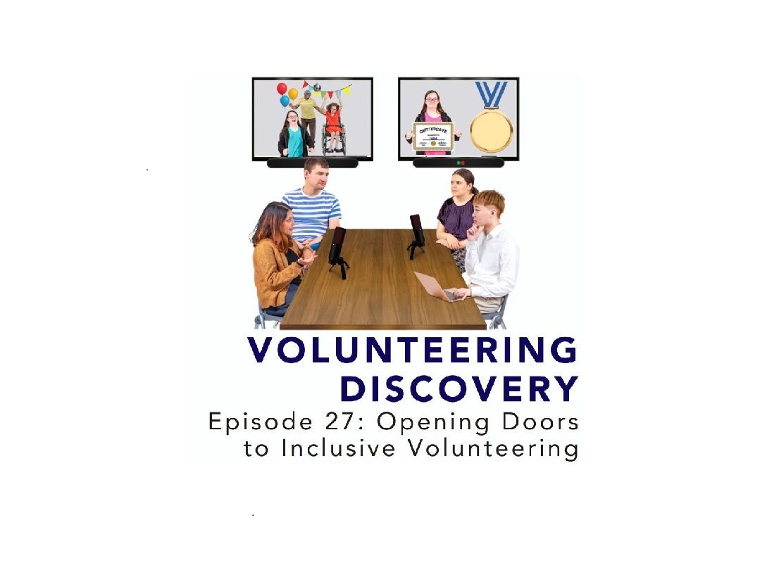 image of people around a table recording a podcast 