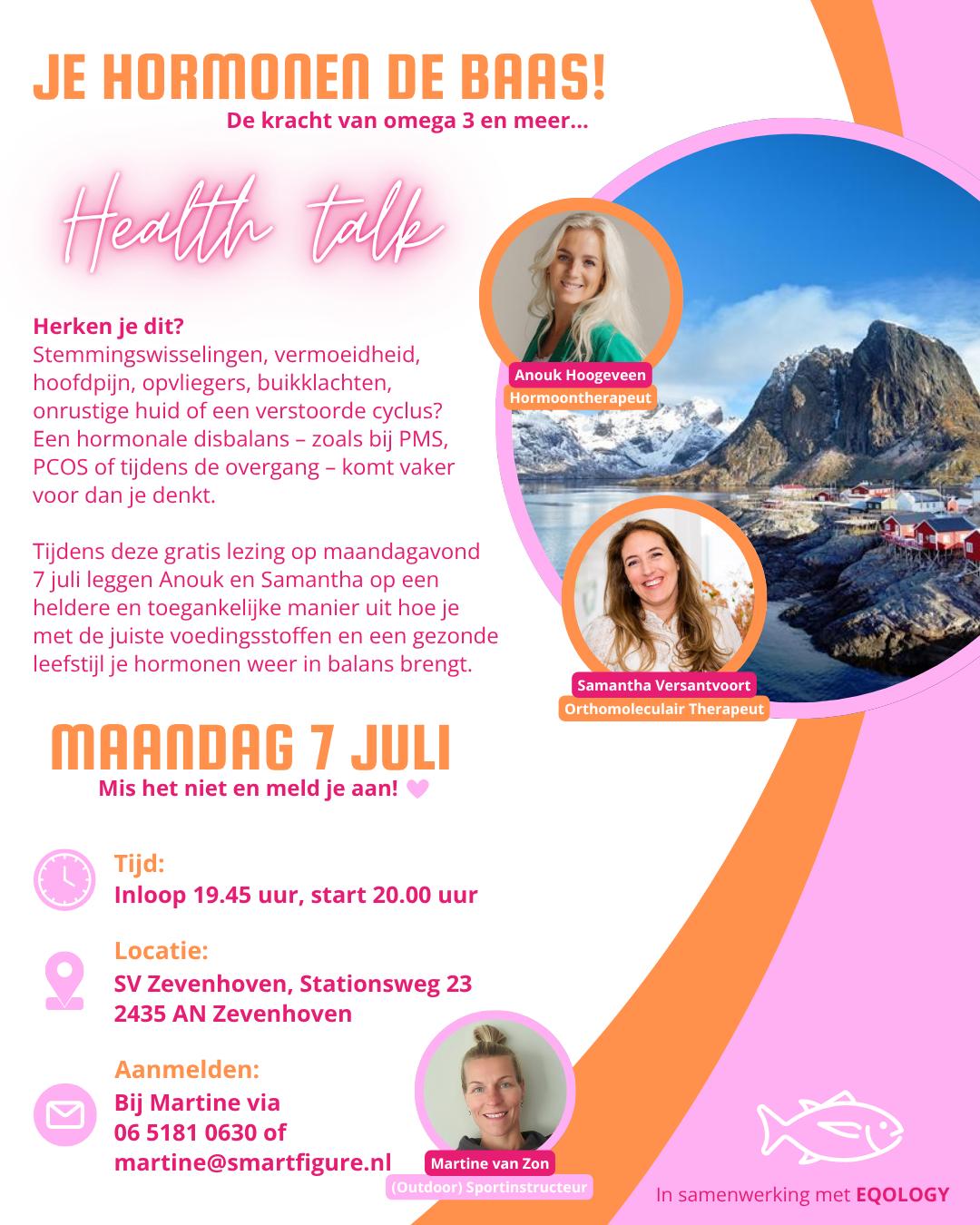 Health talk - Je hormonen de baas