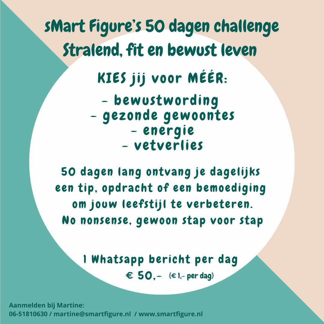 Stralend, fit, bewuster leven? sMart Figure's 50 dagen Challenge - start 5 nov! 