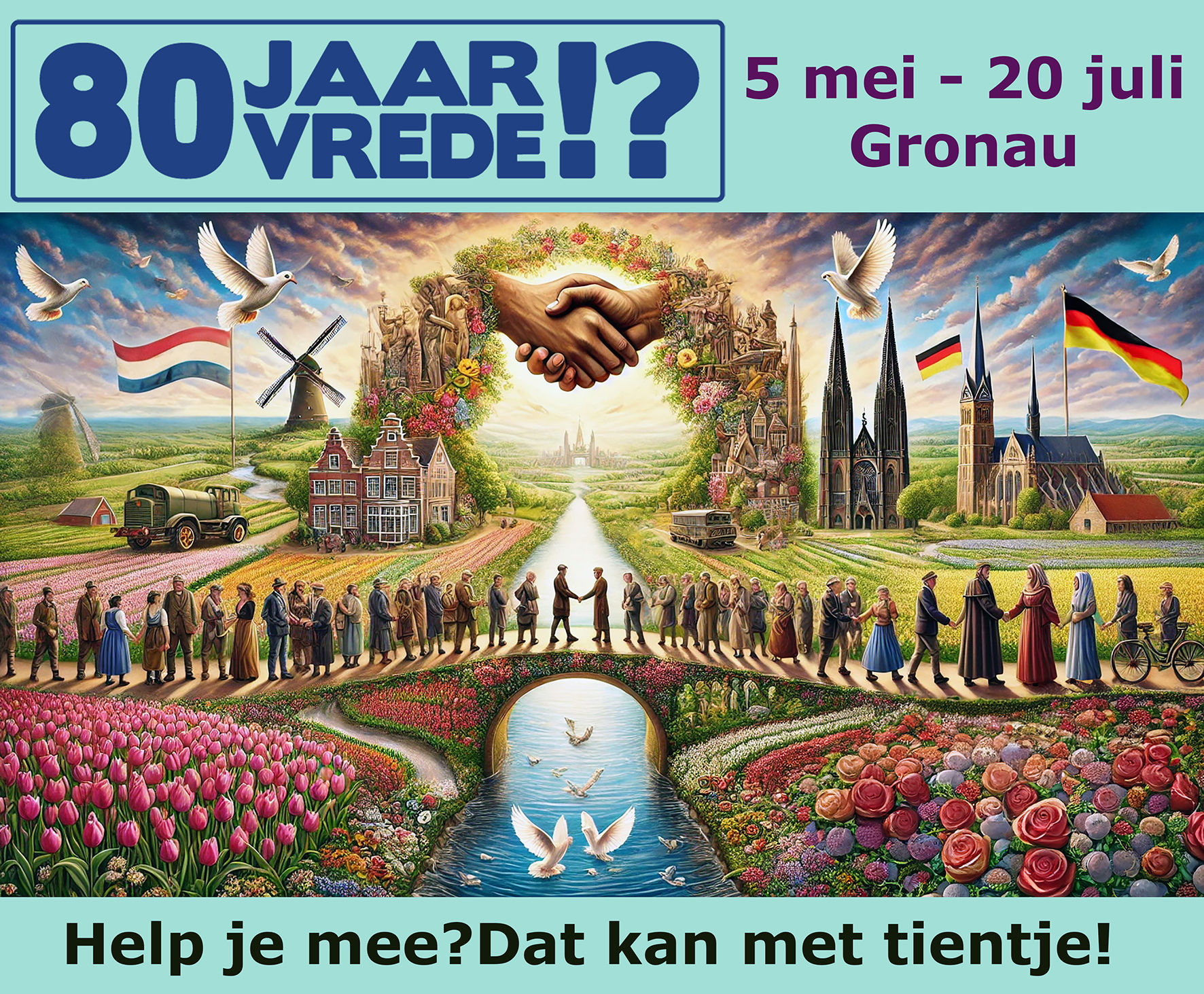 Bezoekers ontvangen op unieke expositie op de grens