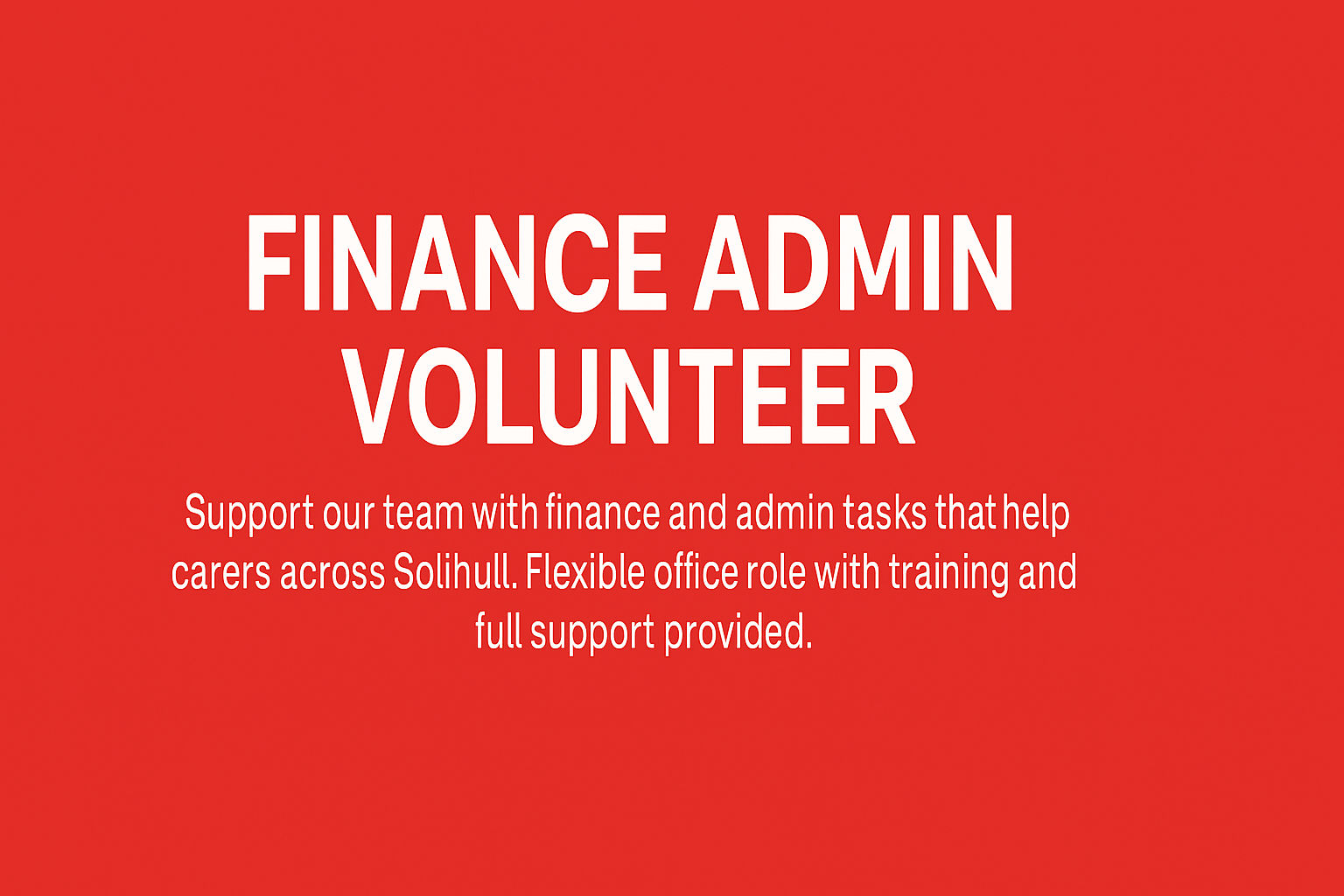 Finance Admin Volunteer
