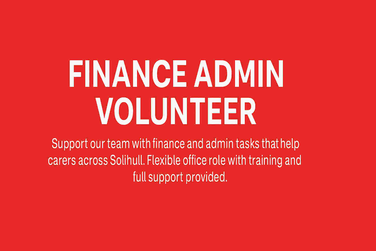 Finance Admin Volunteer