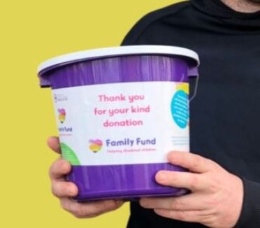 Fundraising in a supermarket