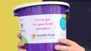 Fundraising in a supermarket