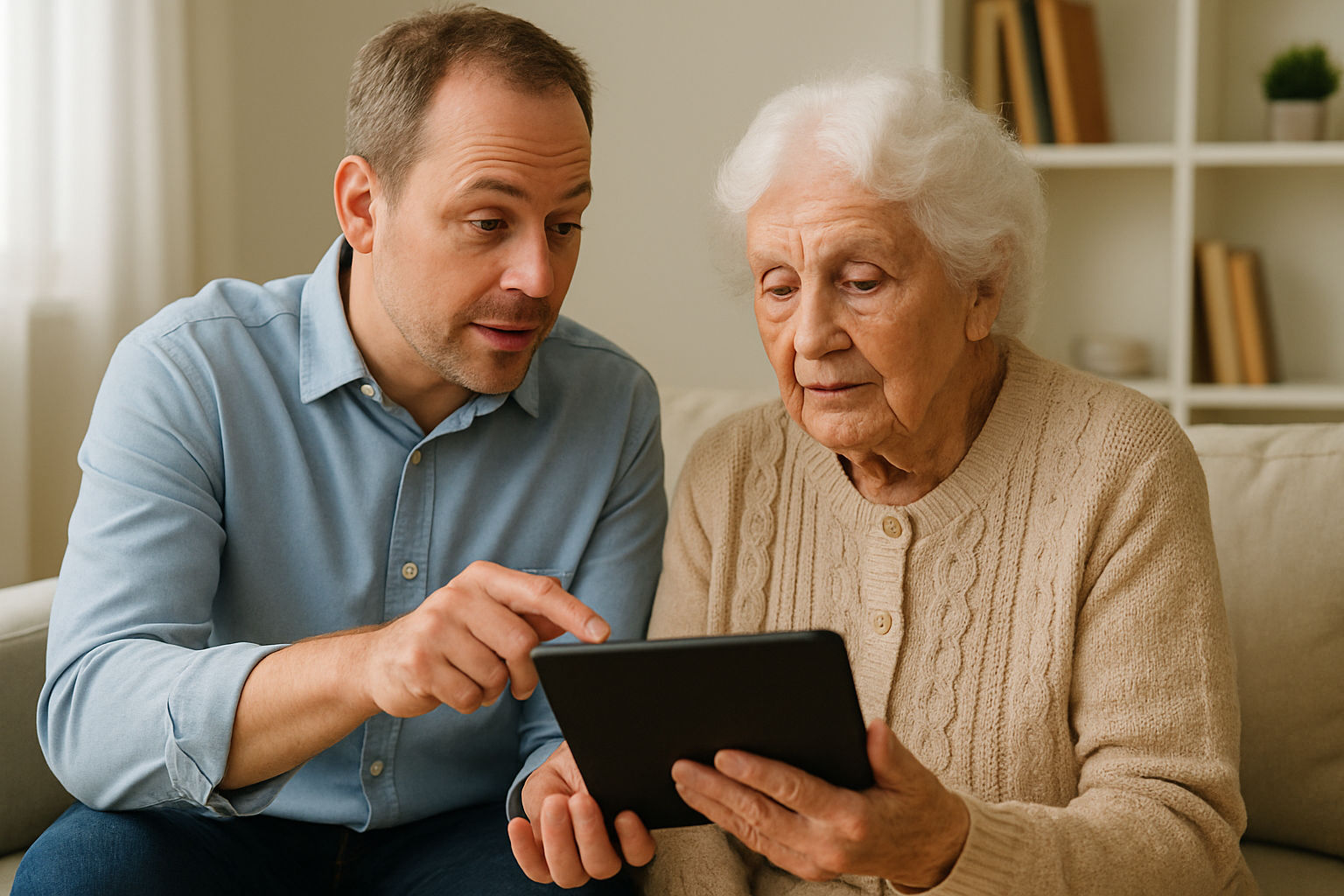 📱 Help een oudere op weg met de tablet
