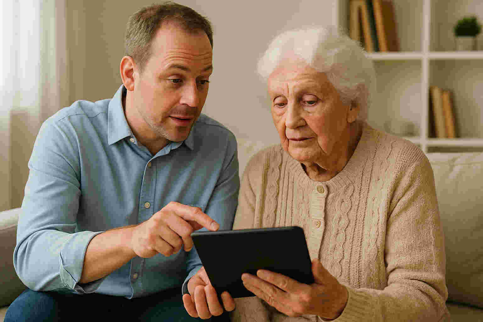 📱 Help een oudere op weg met de tablet