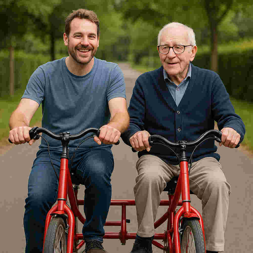Samen er op uit met de duo-fiets?