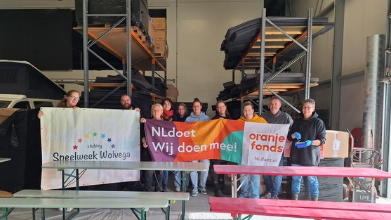 Vrijwilligerspunt in actie tijdens NLdoet