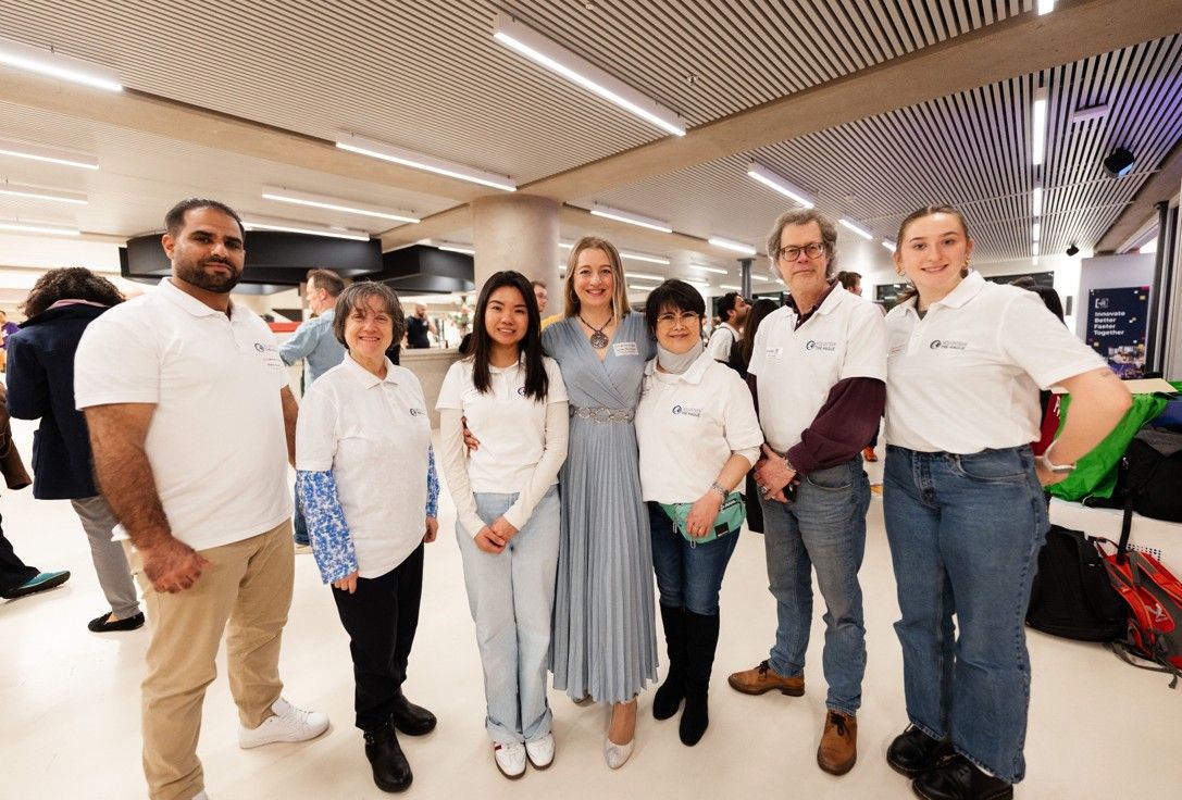 Volunteer team during event