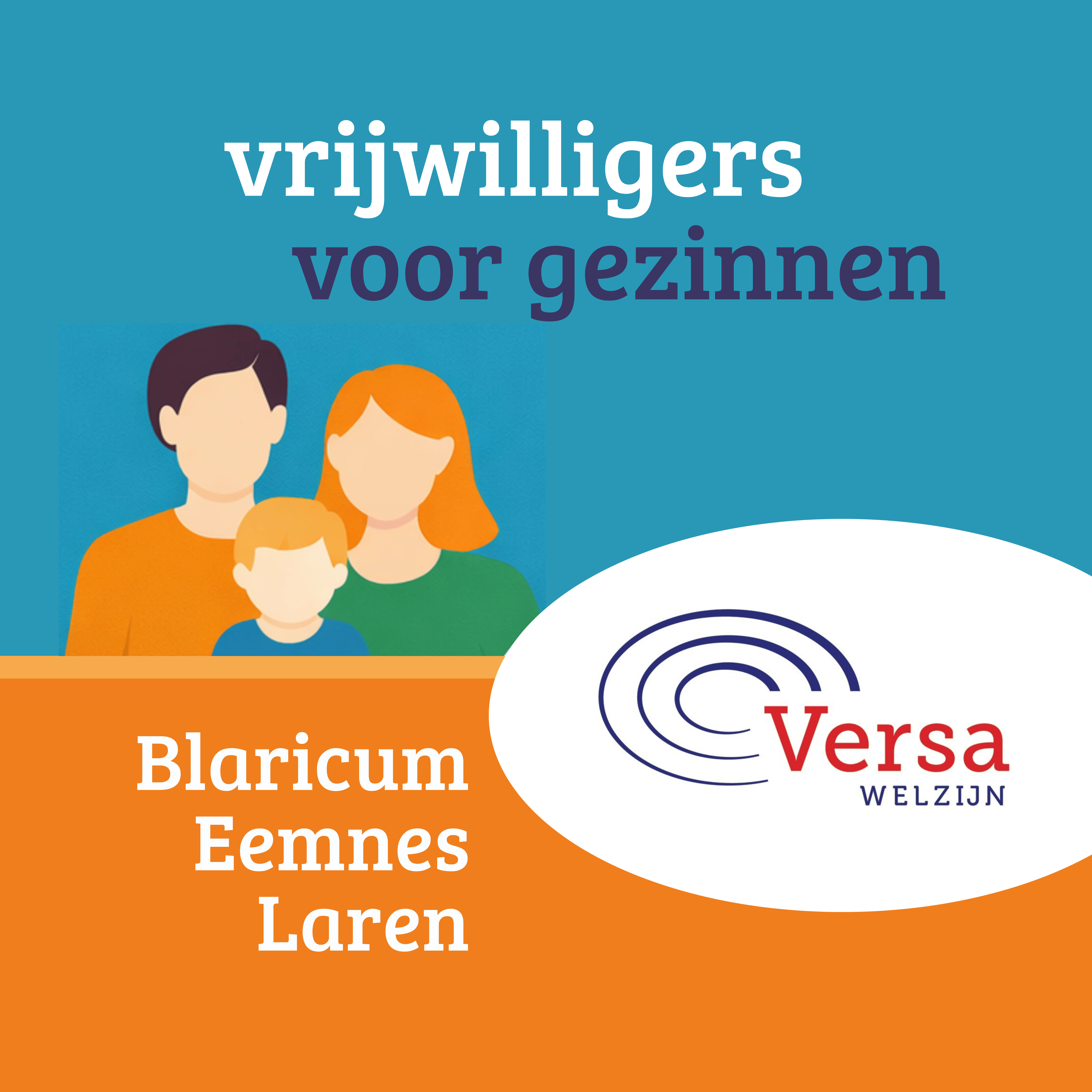 Versa Welzijn | Vrijwilligers voor gezinnen | Blaricum Eemnes Laren