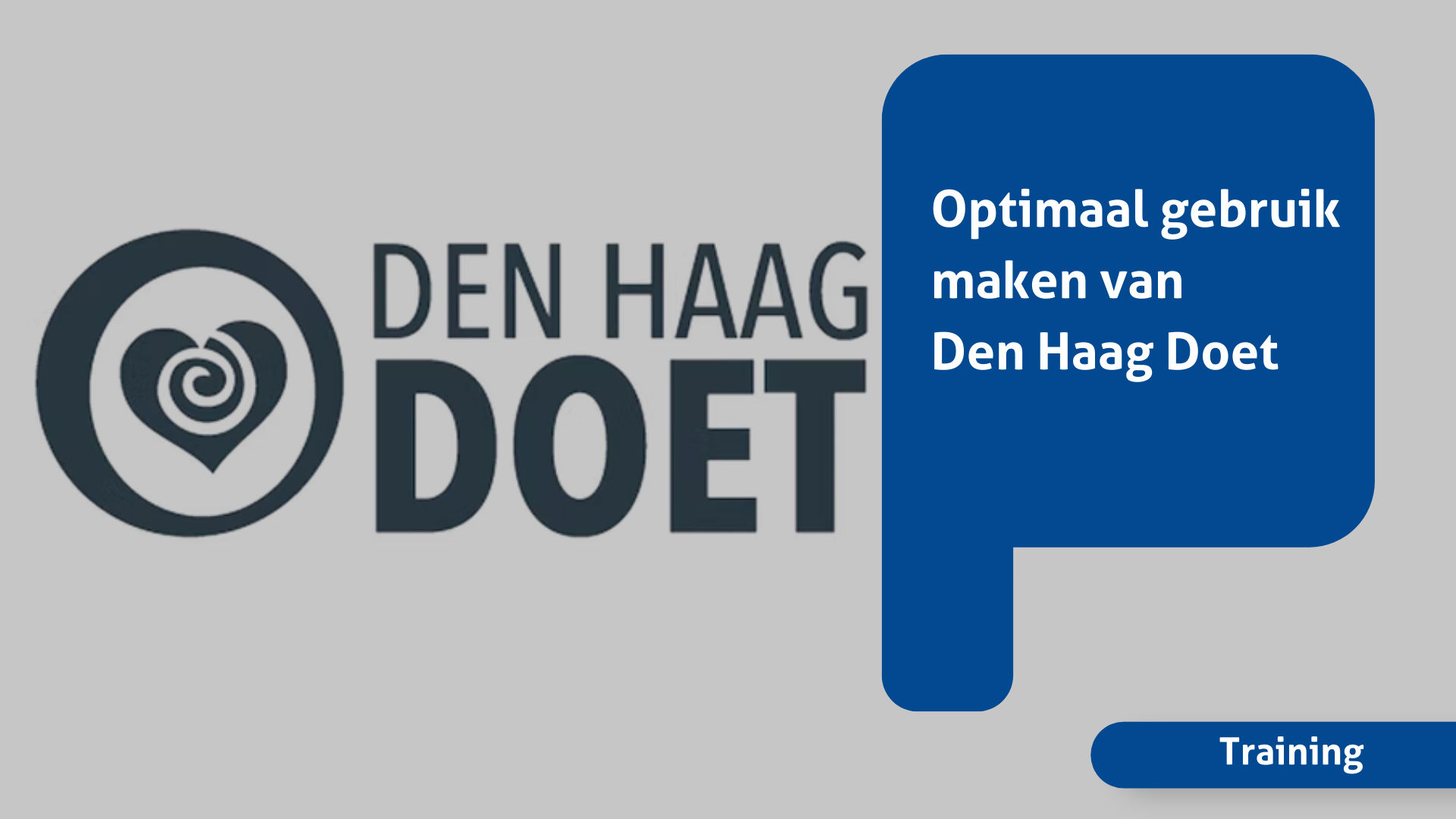 Optimaal gebruik maken van Den Haag Doet