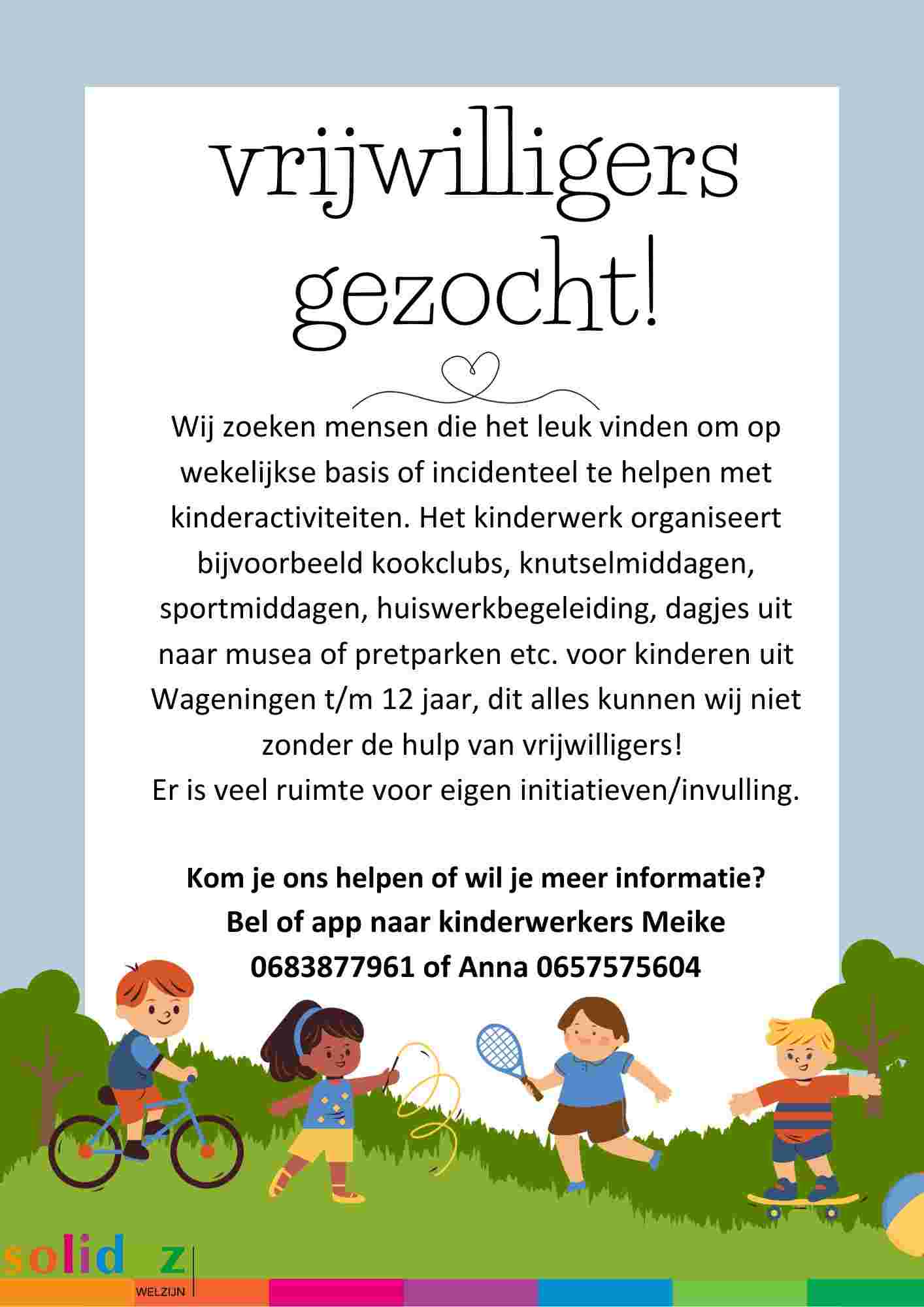 Vrijwilliger kinderwerk