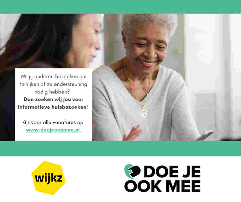Wil jij helpen bij de Informatief huisbezoeken 75+ in 't Centrum?