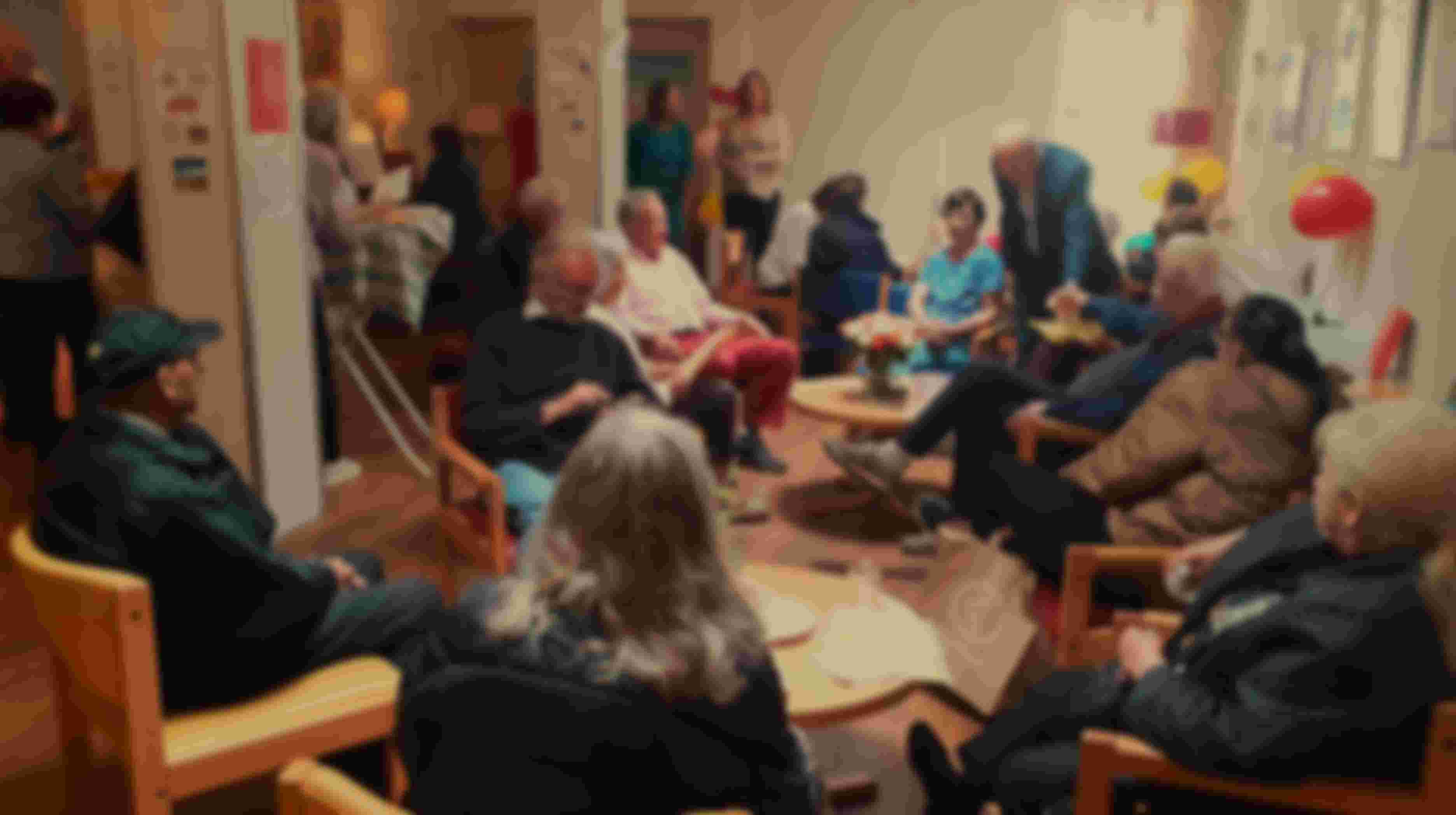 Mensen-mensen gezocht die in zijn voor zowel een praatje als een gesprek.