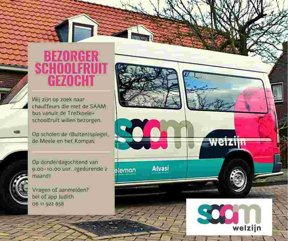 Bus bezorger schoolfruit Buitengebied gezocht!