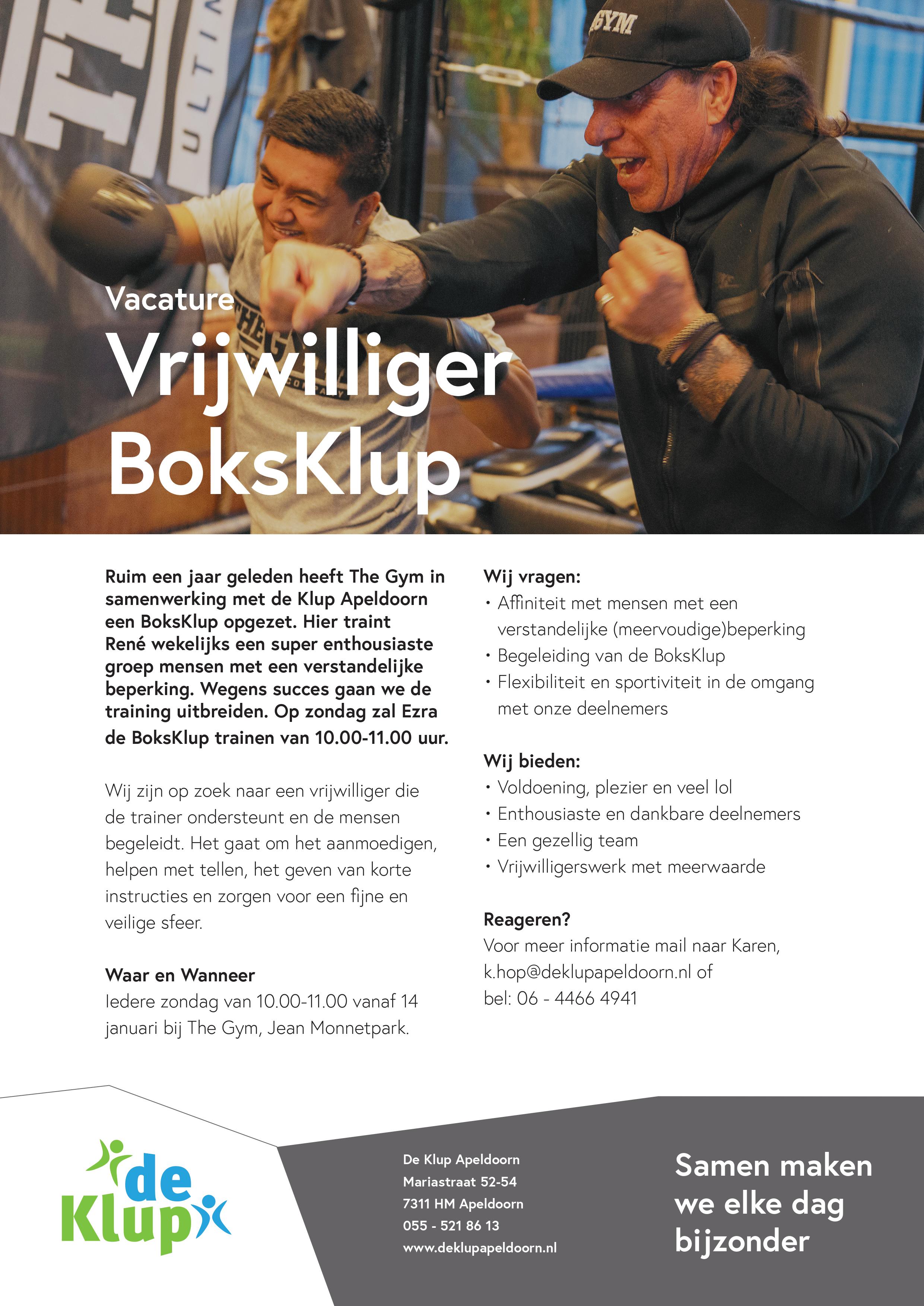 Vrijwilliger BoksKlup