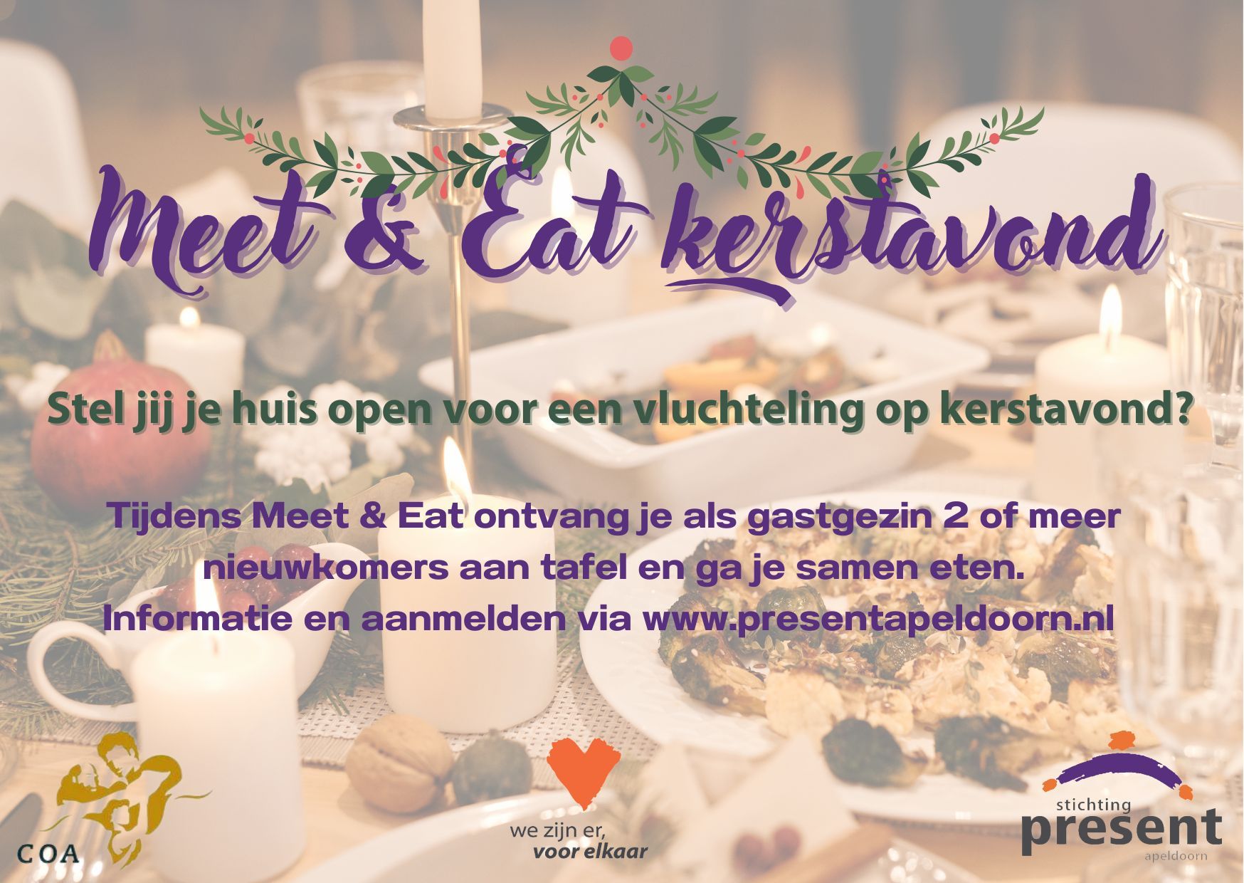 Meet & Eat voor vluchtelingen op kerstavond