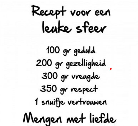 Creating a pleasant atmosphere is something you do together.