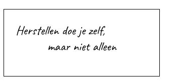 Workshop:Herstellen doe je met elkaar