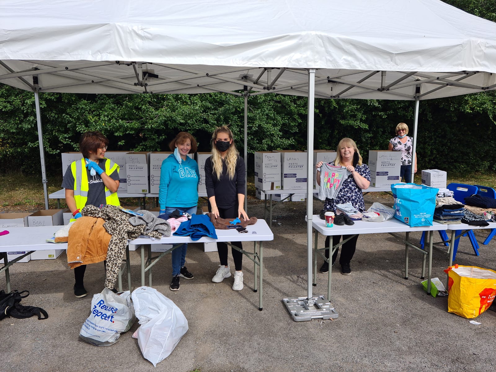 Volunteers for Donation Sorting 