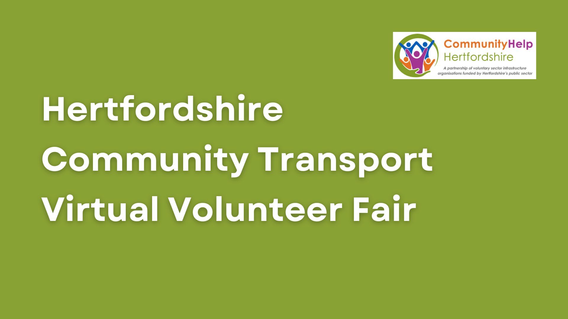 Community Transport Virtual Volunteer Fair
