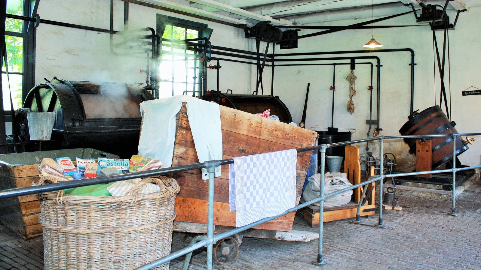 Vrijwilliger Wasvrouw Stoomwasserij