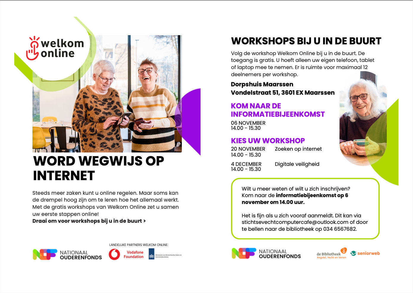 Welkom Online voor 65-plussers i.s.m. Ouderenfonds, Bibliotheek, Seniorweb, SCC