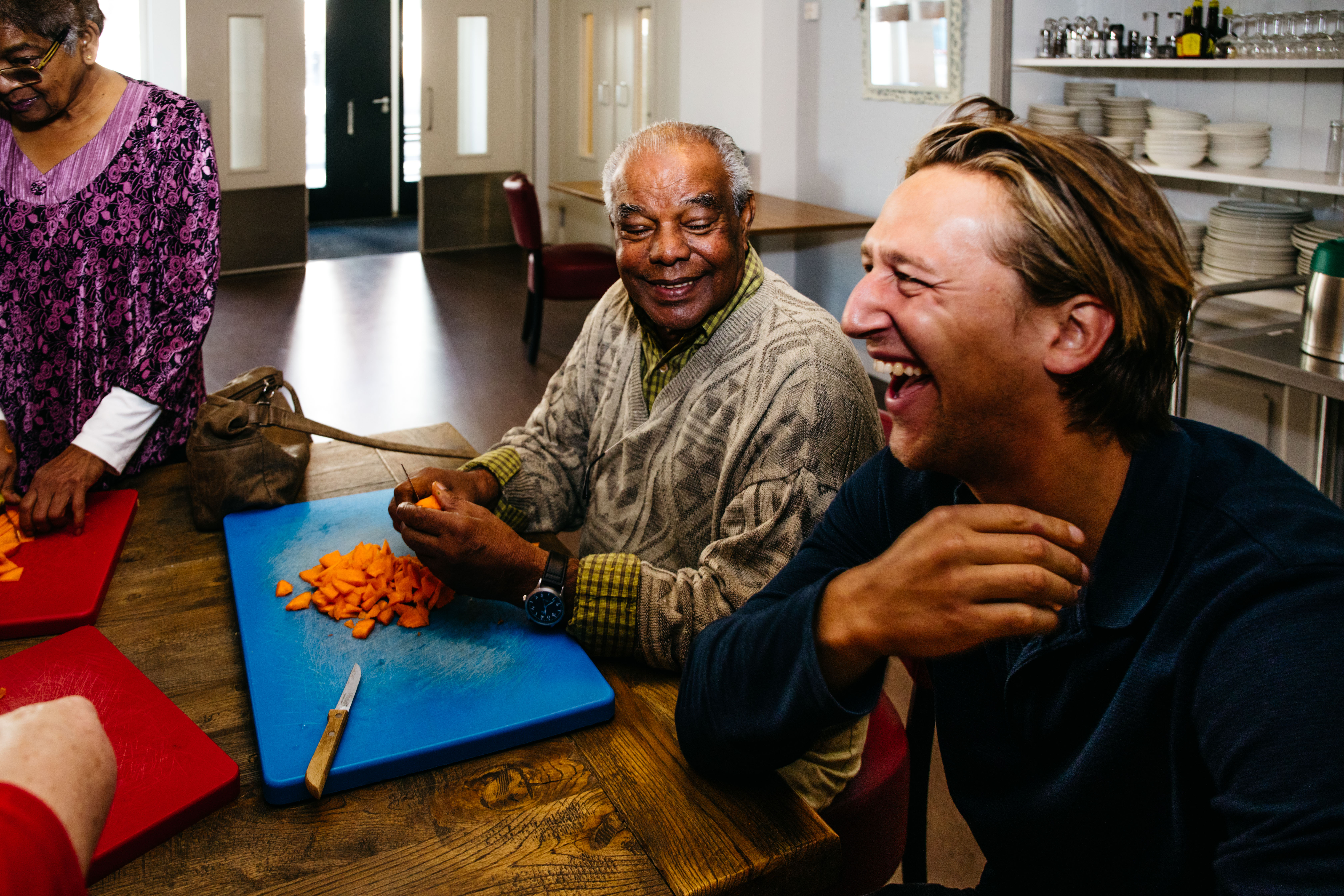 Spend your team building day visiting elderly in your neighborhood! 